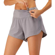 ''Siofra'' - Solid High-Waist Fitness Shorts