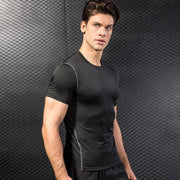 ''Draco'' - Solid Short-Sleeve Compression T-Shirt